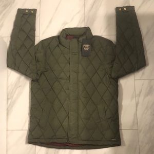 Scotch & Soda Olive Quilted Jacket